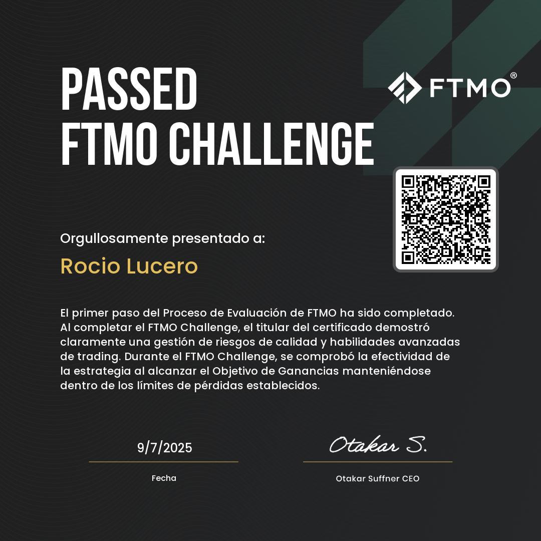 Certificado de Rocío Lucero
