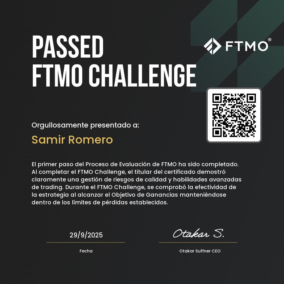 Certificado de Samir Romero